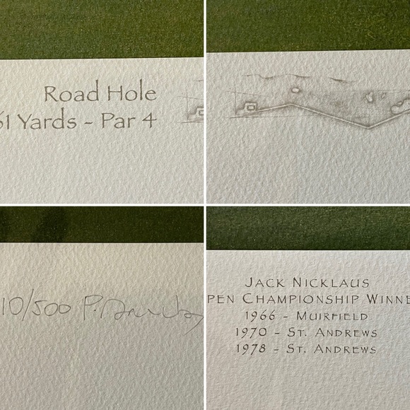 PATRICK DRICKEY SIGNED FRAMED PRINT GOLF JACK NICKLAUS ST. ANDREWS 2005 OPEN - Picture 15 of 15